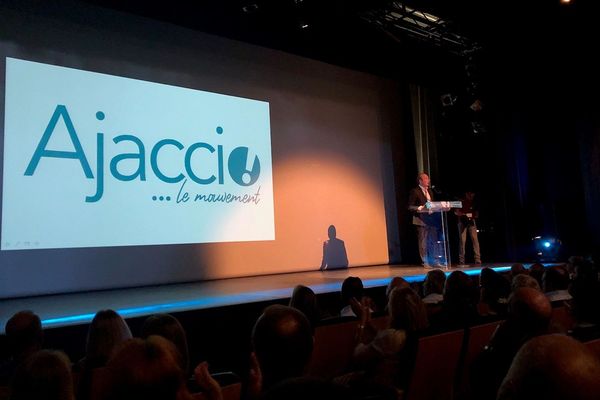 Laurent Marcangeli lors du lancement de Ajaccio...le mouvement, en février dernier