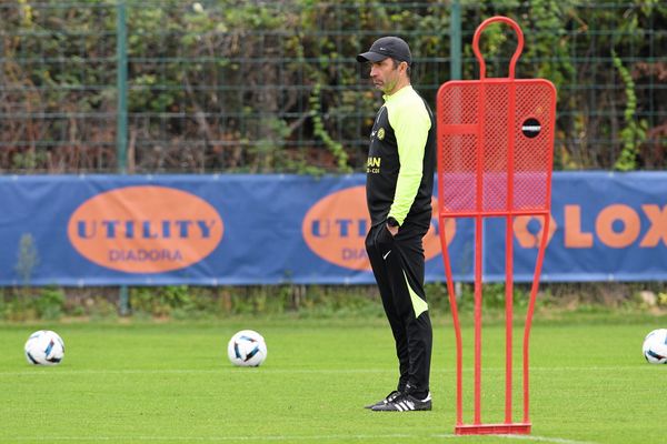 Romain Pitau à l'entrainement avec le MHSC le 20 octobre 2022.