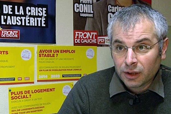 Matthieu Charlionet est tête de liste du Front de Gauche pour les municipales à Rouen.