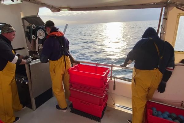 Les pêcheurs reprennent la mer depuis le port des Sables d'Olonne, avril 2020