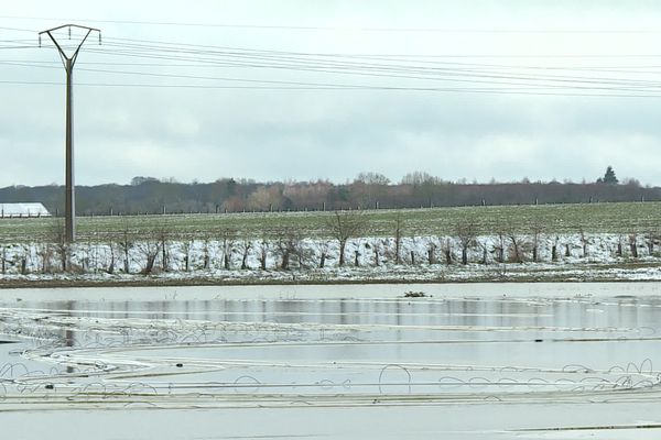 Les précipitations des jours précédents ont entraîné des inondations à Grandvilliers, dans l'Oise. Une dizaine de maisons ainsi que quatre hectares de champs ont été touchés.