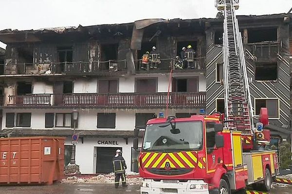 Courchevel (Savoie) - l'hôtel après l'incendie - janvier 2019.