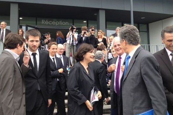 La Ministre Marie-Arlette Carlotti à l'Oncopole à Toulouse