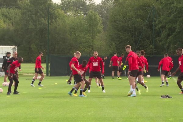 Le Stade Rennais à l'entraînement le 1er juin 2023