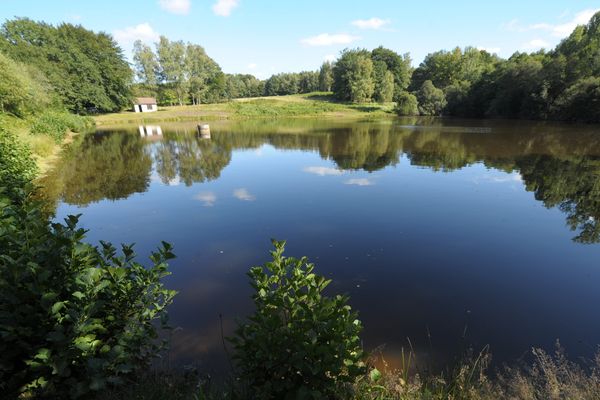 L'étang de la Sama, Saint-Sulpice-les-Champs, en Creuse, où a été retrouvé Loan, ce bébé de 4 mois mort après avoir subi des violences parentales.