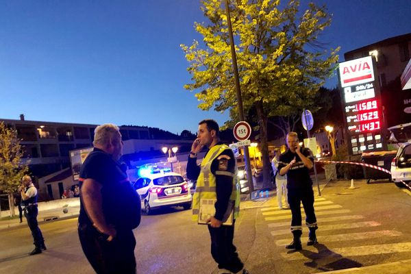 Le lieu de la fusillade à Ollioules dans le Var, le 28 juillet 2019. 