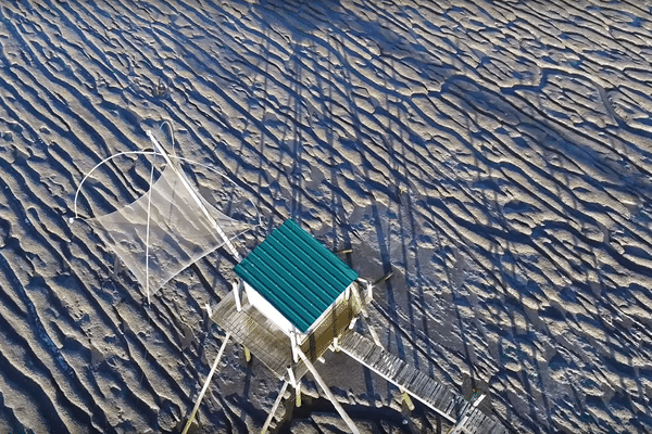 Une pêcherie traditionnelle sur la côte de Loire-Atlantique (Les Moutiers-en-Retz)