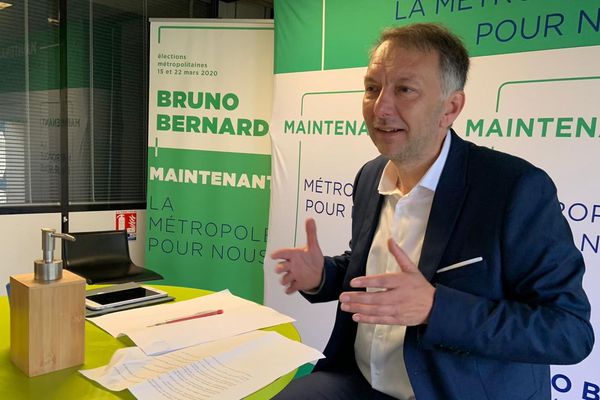 Bruno Bernard (EELV) en campagne pour la métropole de Lyon