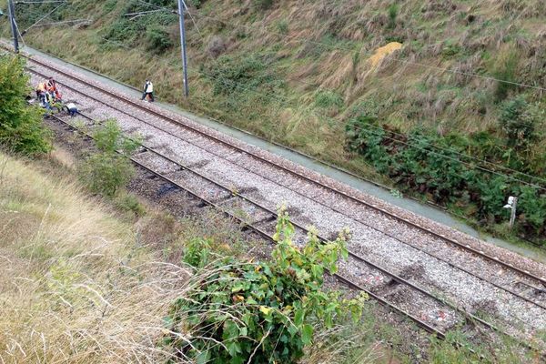 Les travaux se poursuivent sur la rame endommagée lors de l'accident 