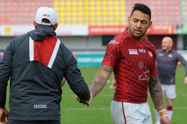 Les Dragons catalans à l'entraînement avant leur match face à Widnes Viking - 3 mars 2017