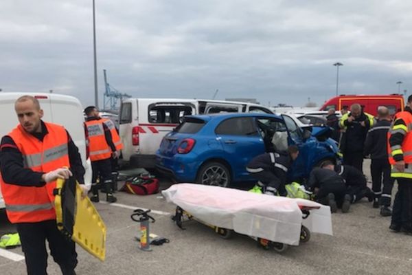 Les pompiers en intervention à Fos