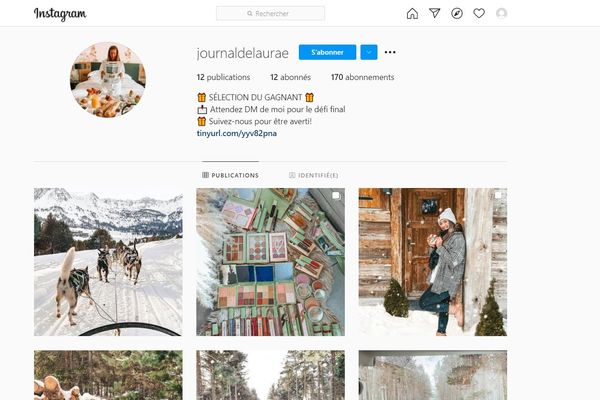 Les faux profils Instagram comme celui-ci reprenant le nom et les photos de celui de Laura Andrieu se multiplient depuis plusieurs semaines.