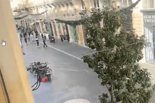 La rue Alsace-Lorraine, fermée au passage pendant plusieurs heures.