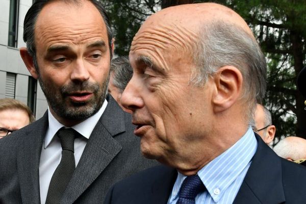 Le Premier ministre Edouard Philippe et le maire de Bordeaux Alain Juppé en octobre 2017