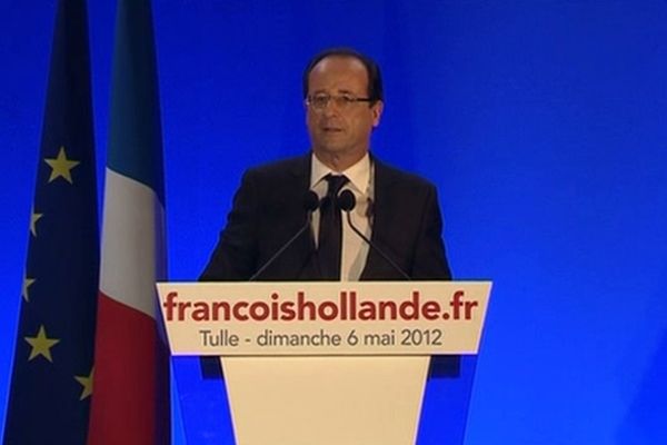 François Hollande le soir de son élection à Tulle