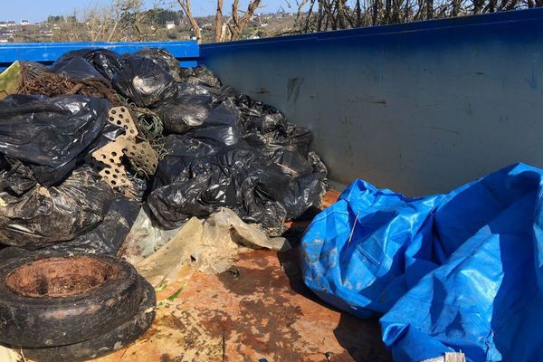 Plus de 8 m3 de déchets plastiques ont été récoltés dans la baie de Douarnenez.