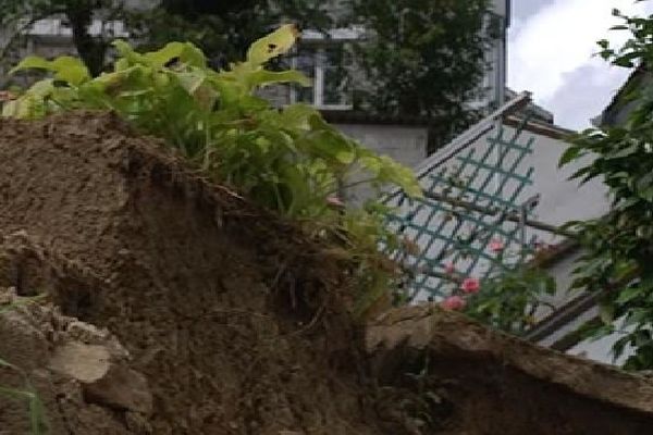 Glissement de terrain à Tulle après l'orage du 25 juillet à Tulle