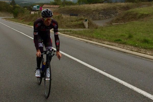 Yoann Paillot sur les routes du Poitou-Charentes en septembre 2017