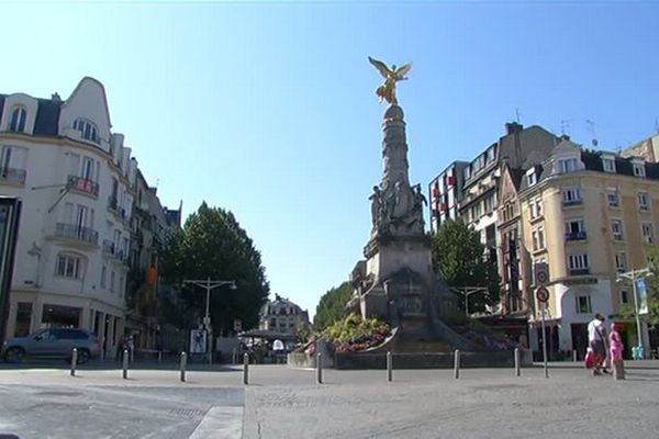 Reims, place Drouet d'Erlon ce matin