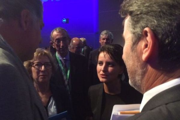 Une Ministre bien entourée... entre Geneviève Fioraso et Jean Therme