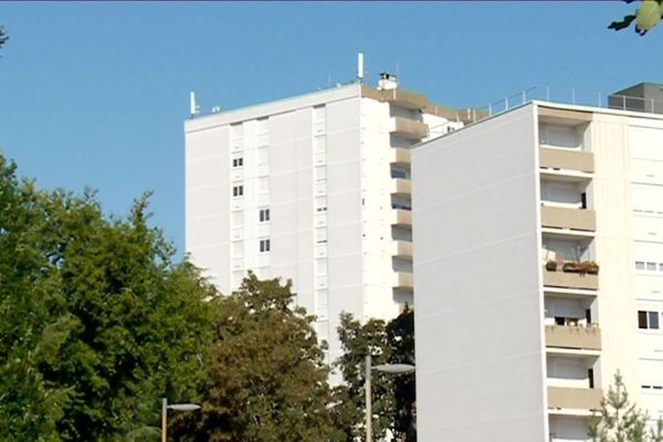 Le quartier du tennis au Creusot, en Saône-et-Loire