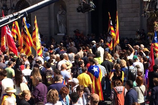 5 manifestations se déroulent au même moment à Barcelone suite aux perquisitions dans les administrations de la Generalitat de Catalunya -20 septembre 2017.