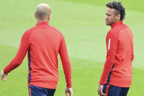 Le Brésilien Neymar lors d'un entraînement du PSG au Camp des Loges à Saint-Germain-en-Laye, près de Paris - 11/08/2017