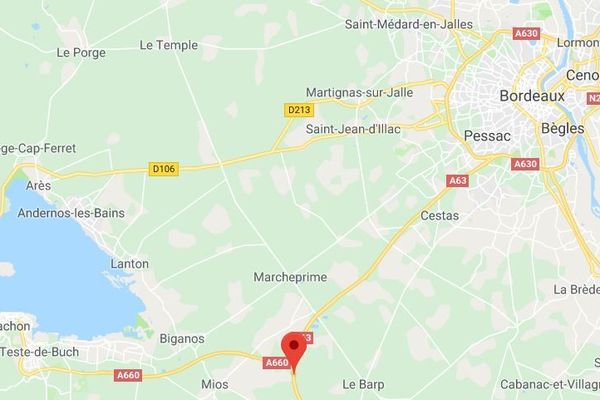 L'accident s'est produit sur l'A63, à une trentaine de kilomètres au sud de Bordeaux