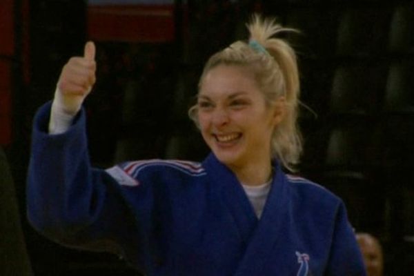 Automne Pavia aux championnats d'Europe de judo à Montpellier