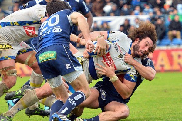 Camille Gérondeau a marqué deux des trois essais de l'ASM (51éme et 64éme)