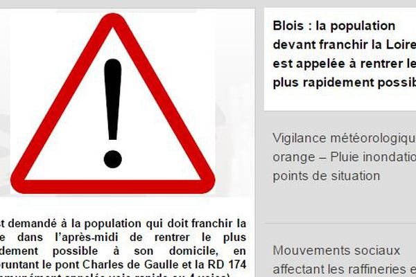 Blois : la population devant franchir la Loire est appelée à rentrer le plus rapidement possible