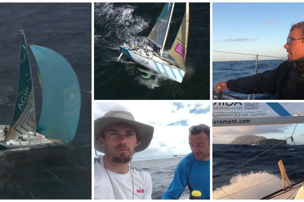 Thomas Ruyant et Adrien Hardy sont pour le moment en tête de la transat. 