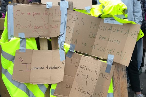 Les internes du lycée Pierre-Paul Riquet de Castelnaudary étaient mobilisés ce 17 janvier.