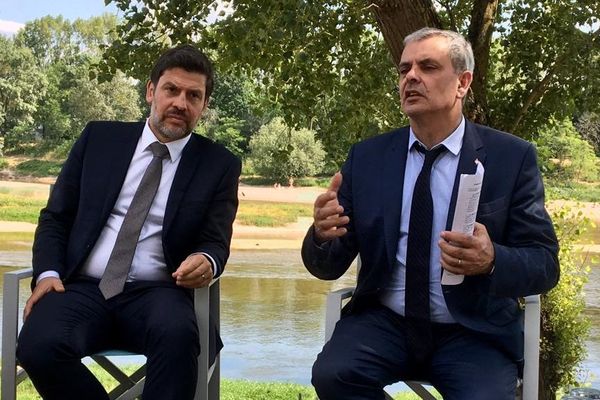 Benoist Pierre et Christophe Bouchet ont officialisé leur alliance lors d'une conférence de presse en bord de Loire.