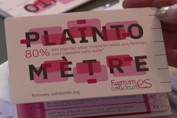 Le plaintomètre, cet outil créé pour aider les femmes victimes à porter plainte plus facilement. Lundi 25 novembre 2024.