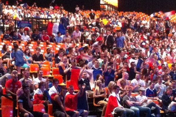 Le Zénith était bien rempli à l'occasion de la diffusion du match