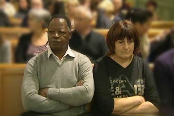 Les parents de Dorian Bambara sur le banc des parties civiles de la cour d'Assises de la Gironde le lundi 26 novembre 2012.