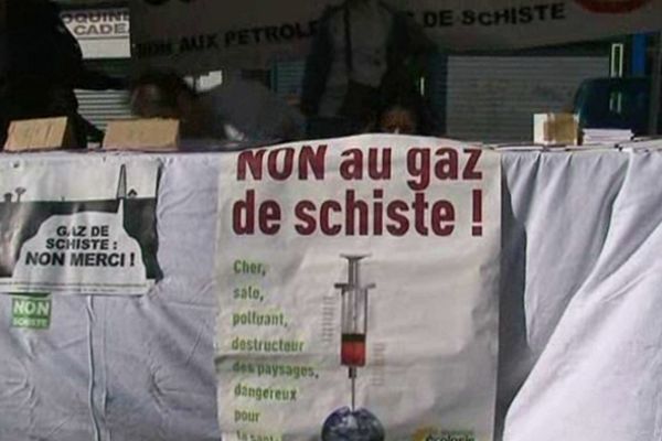 Une manifestation dans l'Aisne des opposants au gaz de schiste