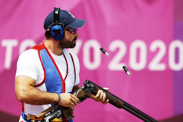 Éric Delaunay lors des Jeux Olympiques de Tokyo 2020.