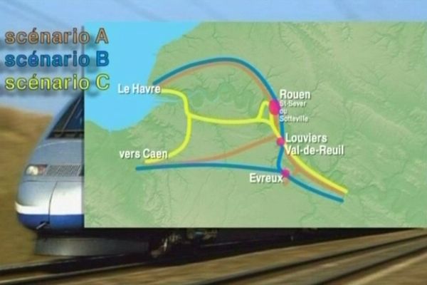 La LGV Paris-Le Havre est censée mettre Paris à 1 h 15 du Havre et la capitale de la Basse-Normandie. Le cout est estimé entre 9 et 13 millliards.