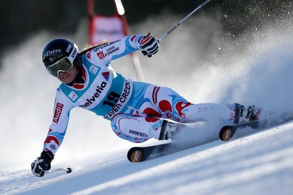 Meilleure tricolore, la skieuse de Val d'Isère Anémone Marmottan termine 6ème du Géant de Beaver Creek.