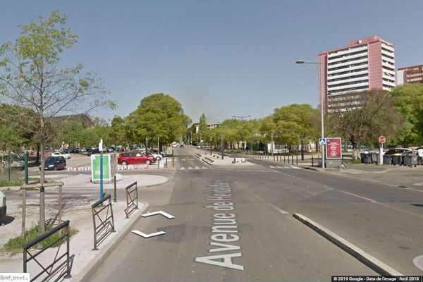 Un jeune conducteur a percuté une famille sur un trottoir de l'avenue Heidelberg, dans le quartier de la Mosson, à Montpellier le 11 juillet 2019.