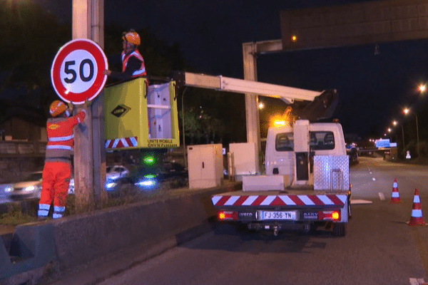 Les tronçons passeront à 50 km/h de manière progressive jusqu'au 10 octobre.