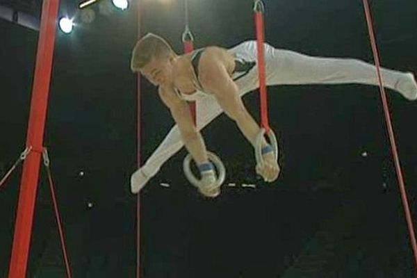 Montpellier - l'Anglais Max Whitlock à l'Euro 2015 de gymnastique artistique - avril 2015.