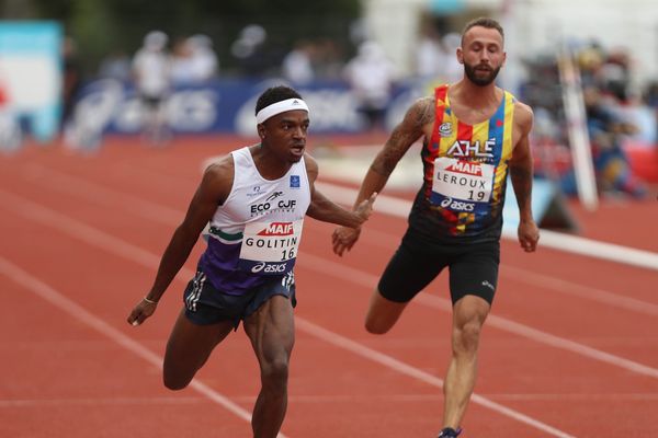 Amaury Golitin a conquis son premier de titre de champion de France, sur 100 m.