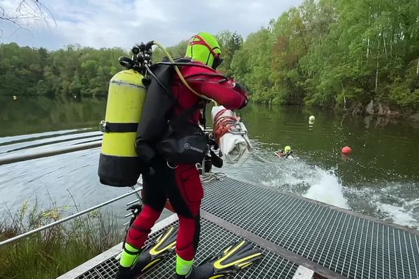 Photo d'illustration : un exercice des pompiers de Haute-Vienne sur le site de Montulat