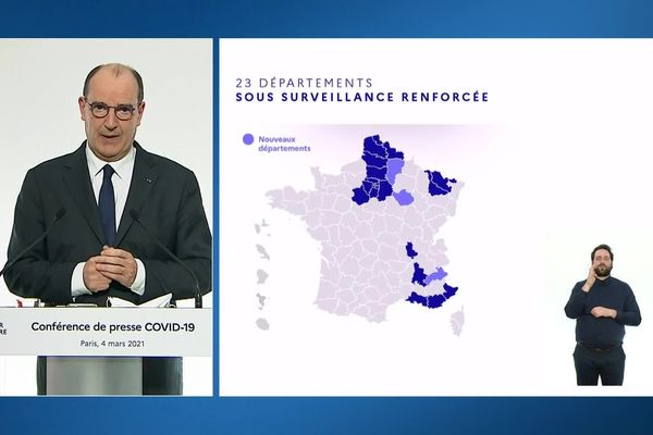 L'annonce des mesures sanitaires par le Premier ministre Jean Castex le 4 mars 2021