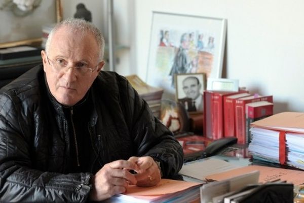 L'avocat Antoine Sollacaro, photographié le 13 janvier 2010 dans son bureau d'Ajaccio