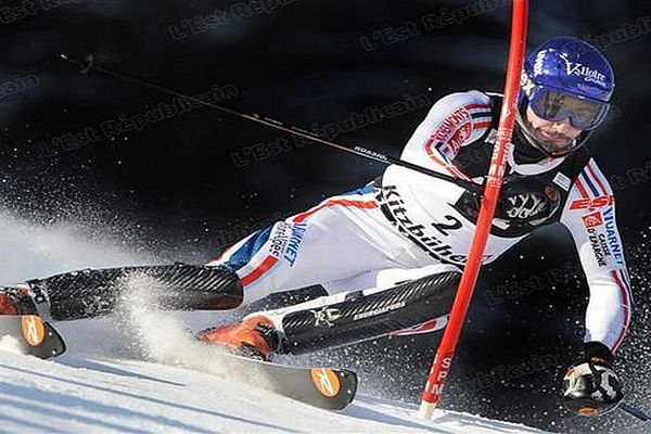 Jean-Baptiste Grange lors du slalom de Coupe du monde de Kitzbühel - Archives 2011