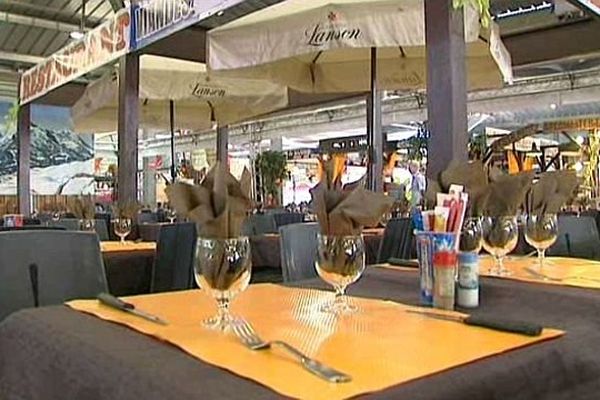 Montpellier - la terrasse gourmande de la foire-expo ne fait pas recette - 17 octobre 2014.